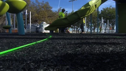 Park Construction Stock Footage 89764955