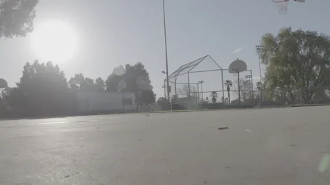 Park &amp; Empty Playground - Handheld Documentary footage Stock Footage 247933242