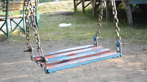 In the Park empty swing Stock Footage 111052927