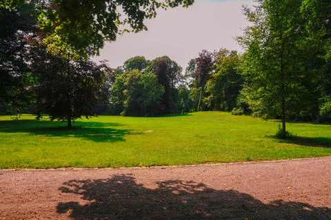 The park in the evening Stock Photos