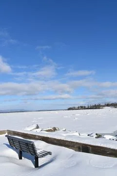 The park of the falls in winter Stock Photos