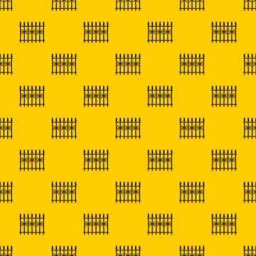 Park fence pattern Stock Illustration