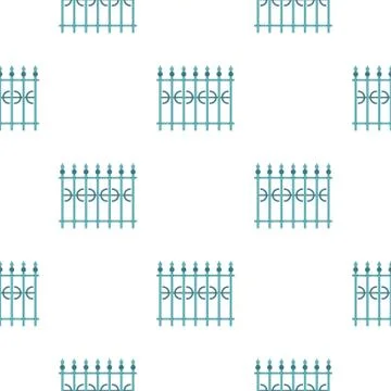 Park fence pattern seamless Stock Illustration