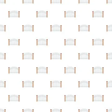 Park fence pattern seamless Ilustración de archivo