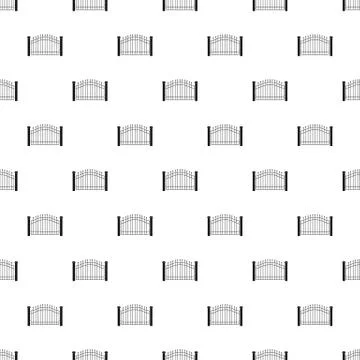Park fence pattern seamless vector 스톡 일러스트