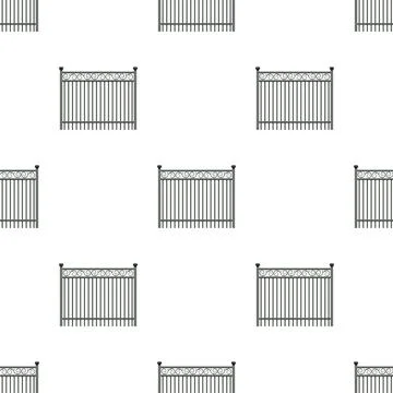 Park fence pattern seamless vector Illustrazione stock