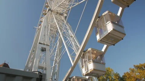 Park With Ferris Wheel Stock Footage 122218801