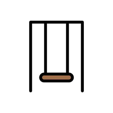 Park flat color icon 스톡 일러스트