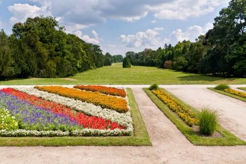Park with flowers Stock Photos