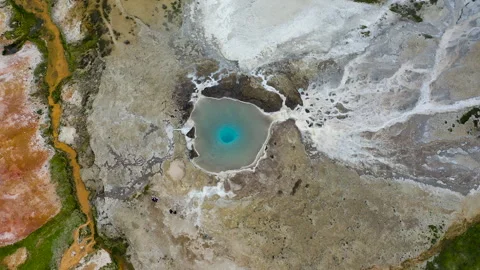 Park of Geiser Strokkur in Iceland. Stock Footage 248449433