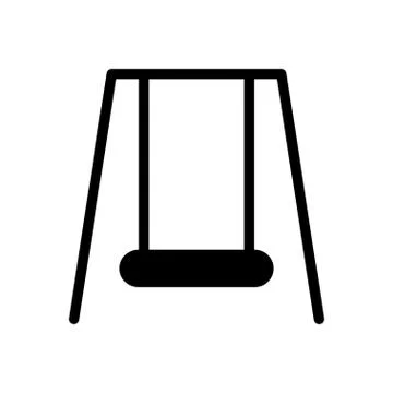 Park glyph flat icon Illustrazione stock