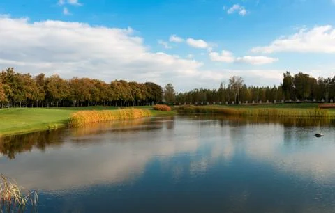 Park with a golf course Stock-Fotos