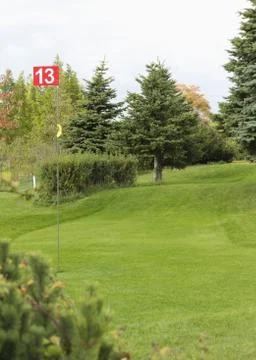 Park golf flag Stock Photos