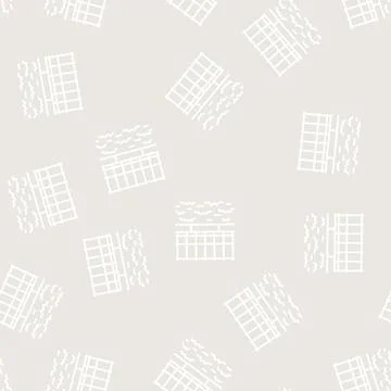 Park grass line seamless pattern Stock Illustration