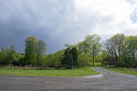 Park Grounds on a Spring Day Stock Photos