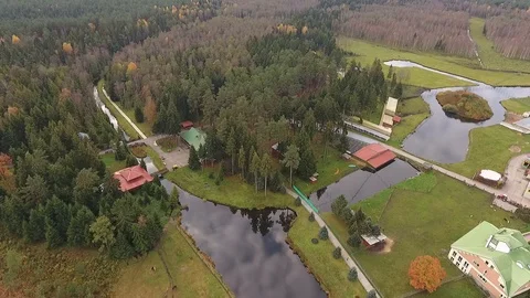 Park "Grutas", Lithuania.  Collection of monuments built during the Soviet era Stock Footage 97529037