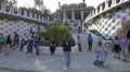 Park Guell filled with tourists in Barcelona 4k or 4k+ Resolution