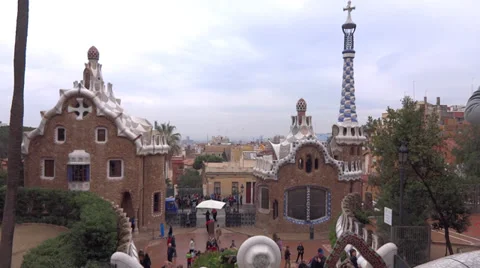 Park guell 스톡 동영상 35594976