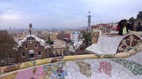 Park guell - gaudi 動画素材 35595198