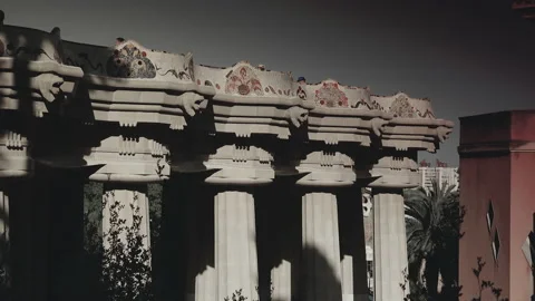Park Guell With Special Architectural Elements Stock Footage 237126151