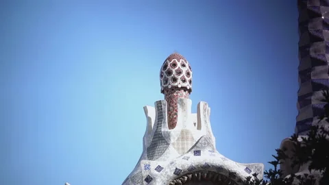 Park Guell With Special Architectural Elements Stock Footage 237127027