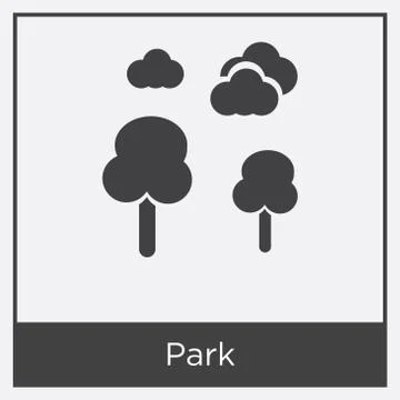 Park icon isolated on white background 無料イラスト素材