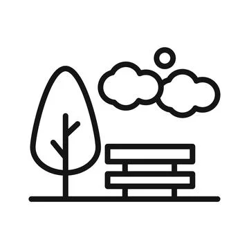 Park Icon mark in filled style Ilustração Stock