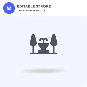 Park icon vector, filled flat sign, solid pictogram isolated on white, logo i Stockillustratie