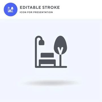 Park icon vector, filled flat sign, solid pictogram isolated on white, logo イラスト素材