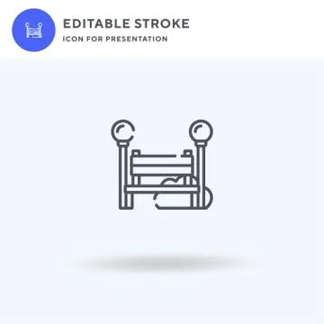 Park icon vector, filled flat sign, solid pictogram isolated on white, logo Ilustración de archivo