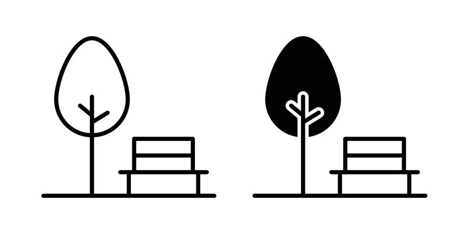 Park icon vector, symbol, logo illustrations Illustration