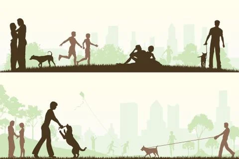 In the park Stock Illustration