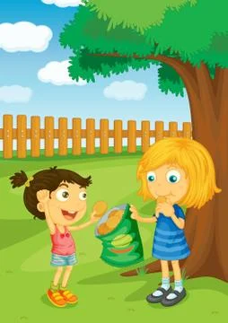 In the park Stock Illustration