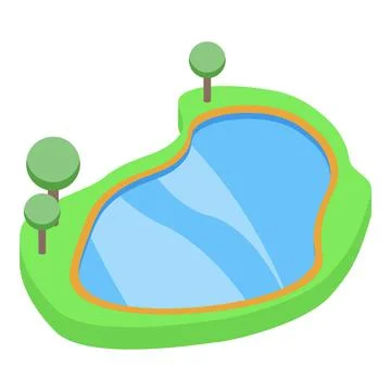 Park lake icon isometric vector. Underwater jump Ilustración de archivo