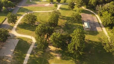 Park land scape drone shot  Video stock 235010859