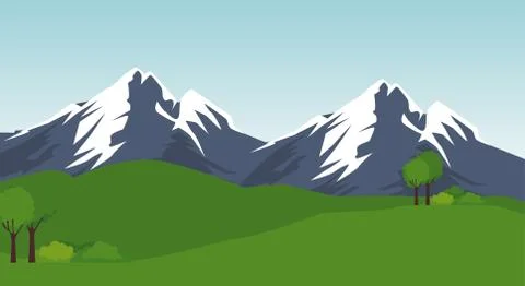 Park landscape scene icon Ilustração Stock