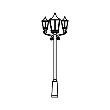 Park lantern isolated icon Ilustração Stock
