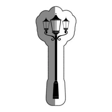 Park lantern isolated icon Ilustração Stock