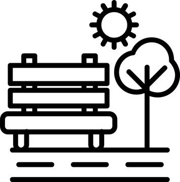 Park Line Icon Design Stock Illustration