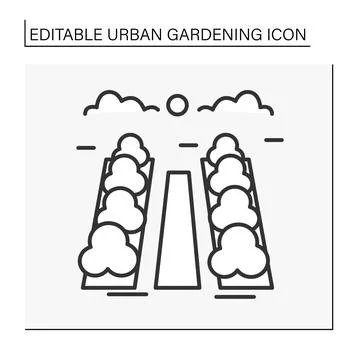 Park line icon Ilustração Stock