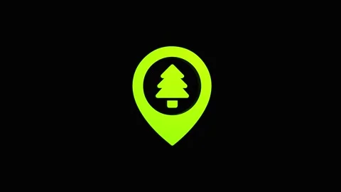 Park location 3d pin map rotating animation spinning in background Stock Footage 313492493
