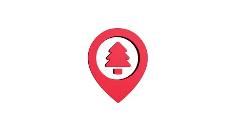 Park location 3d pin map rotating animation spinning in background Stock Footage 313492531