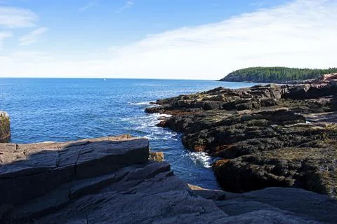 Park Loop Road - Thunder Hole Stock Photos