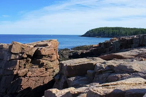 Park Loop Road - Thunder Hole Stock Photos