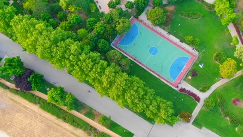 PARK MADRID - DRONE Video stock 152792066