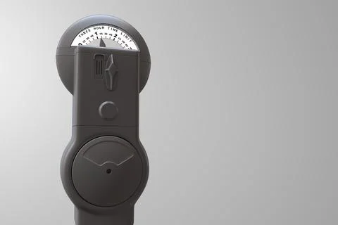 Park meter isolated on white background 3d illustration Ilustração Stock