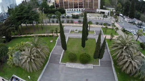 Park in the middle of the city Stock Footage 93923833