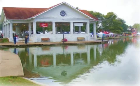 Park Mirror Stock Illustration