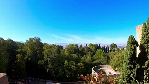 Park near the Alhambra Stock Footage 142641670