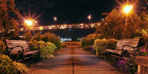 Park at Night Stock Photos